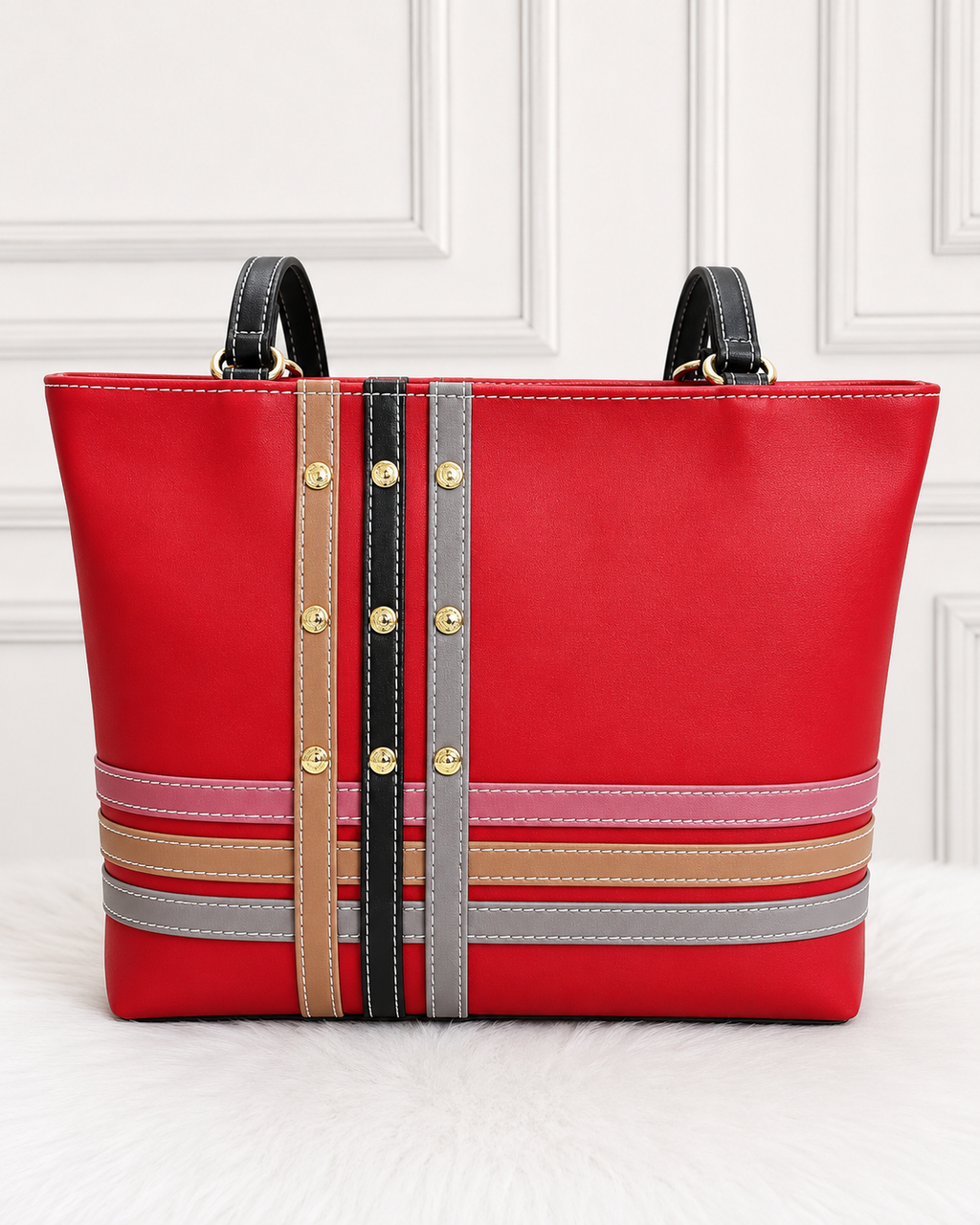 Stylish Women's Pink Tote Handbag