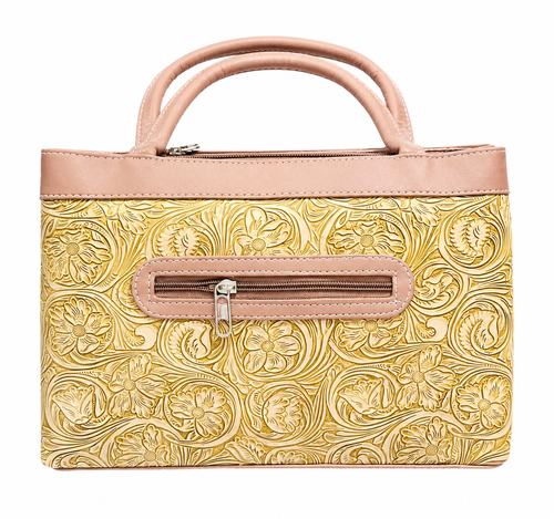 elegant textured ladies handbag