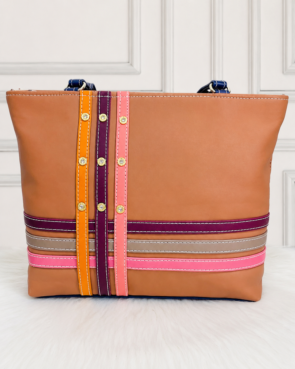 Stylish Women's Pink Tote Handbag