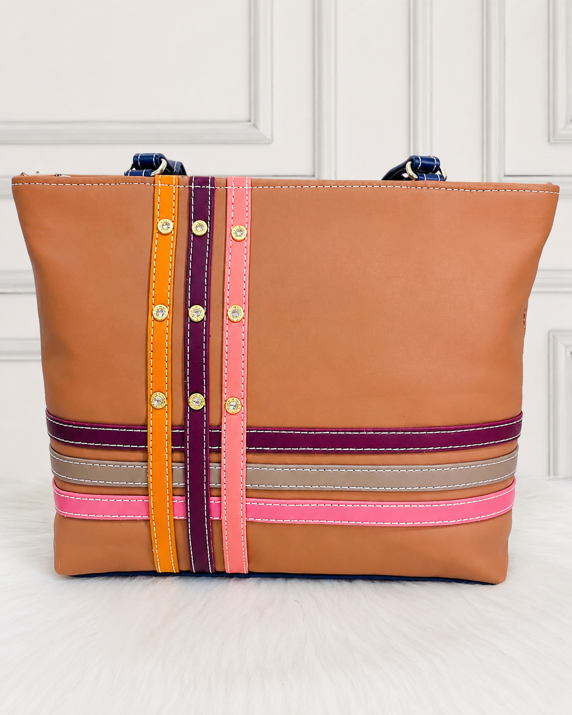 Stylish Women's Pink Tote Handbag