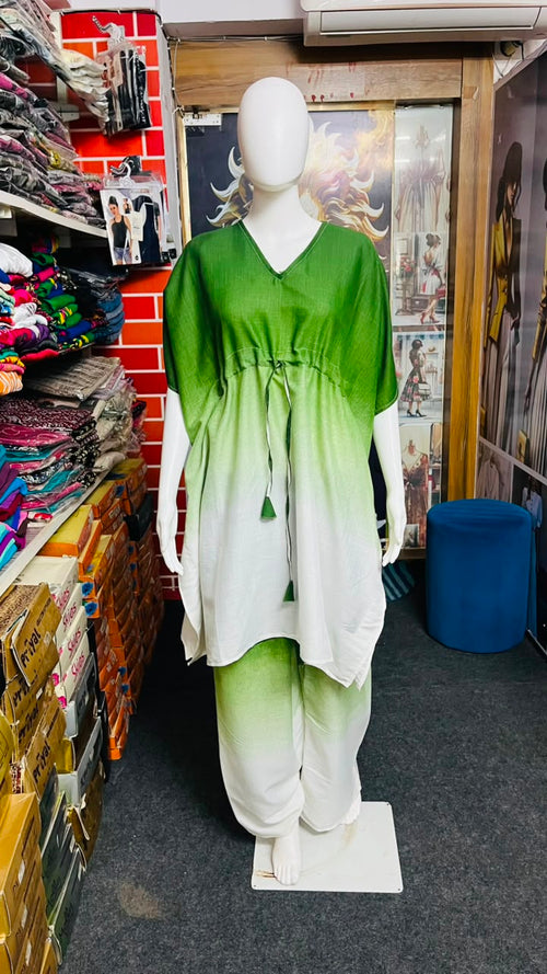 Women Short Sleeves Kurti with Palazzo Set