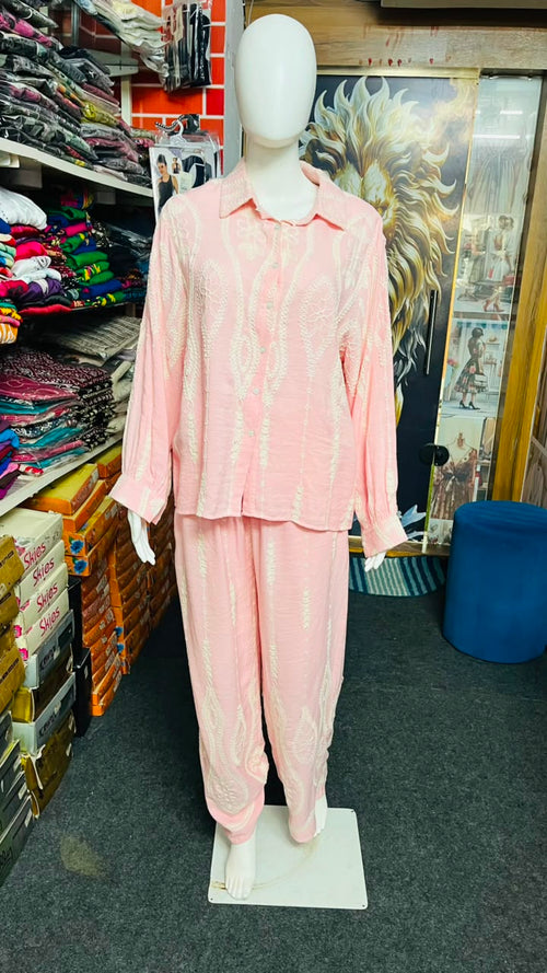 Womens Light Peach Co-Ord Set