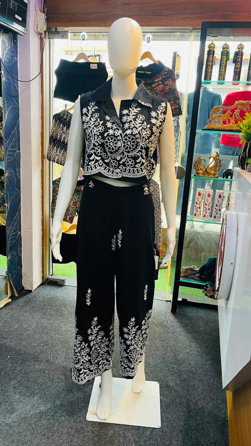 Printed Crop Top & Palazzo Co-Ord Set