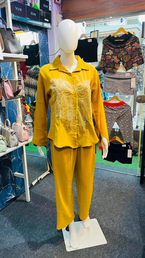 Zara Womens Yellow Co-Ord Set