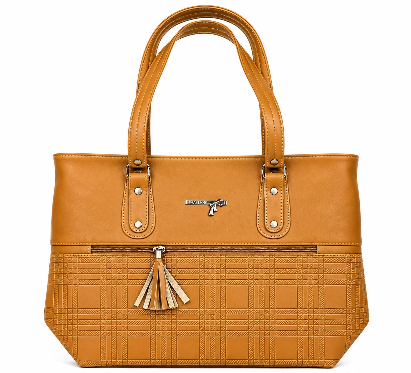stylish brown ladies tote bag