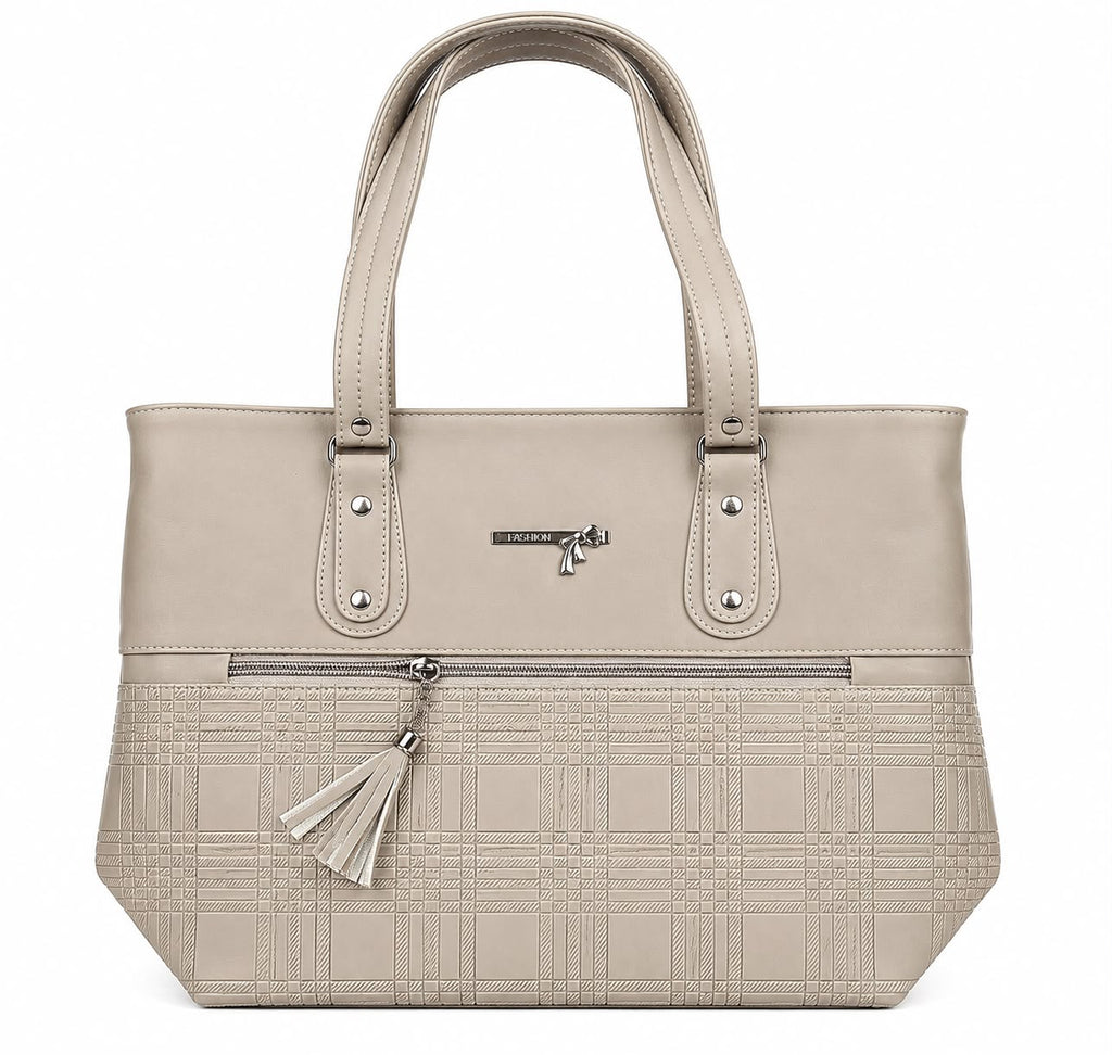 stylish brown ladies tote bag