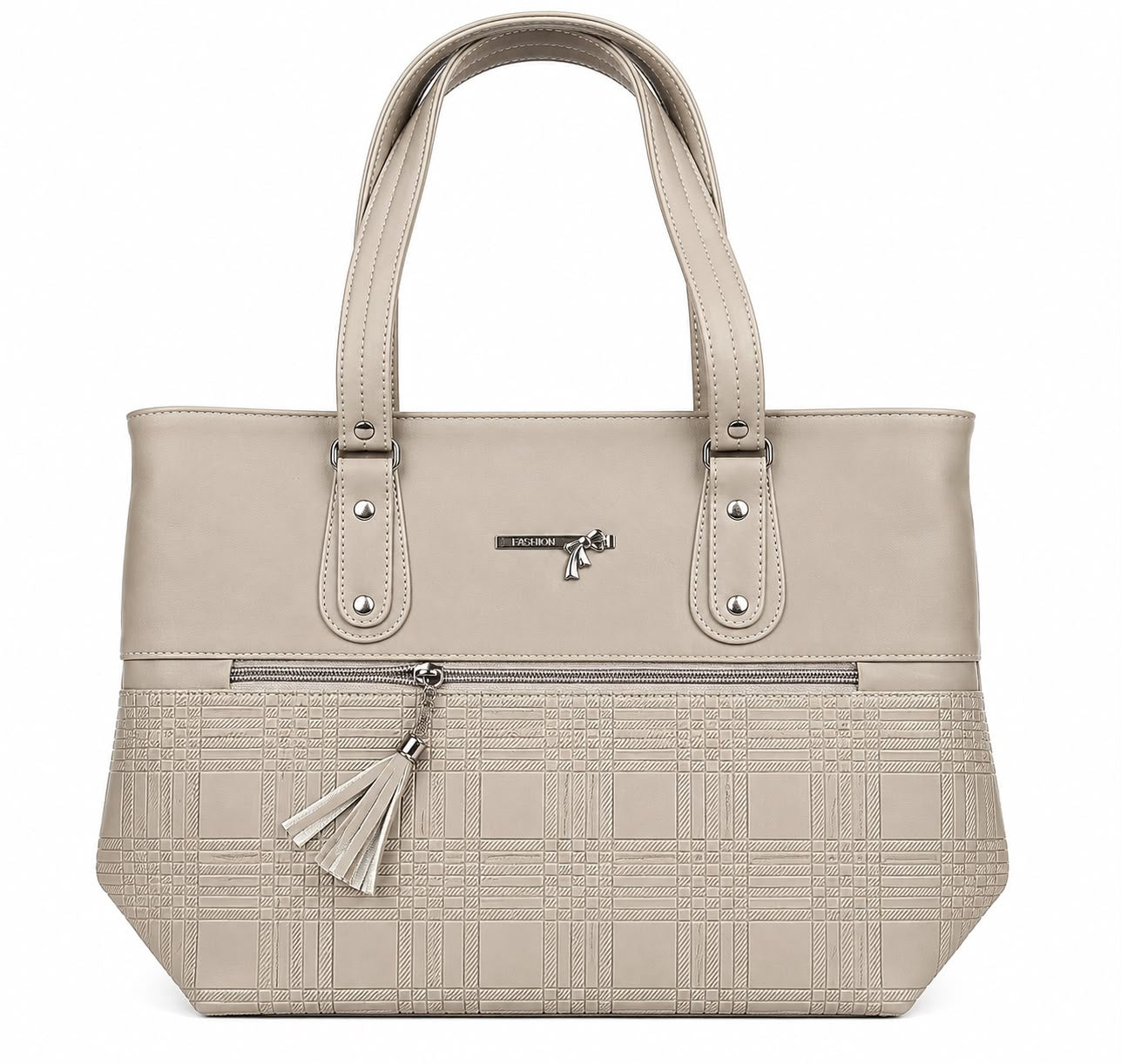 stylish brown ladies tote bag